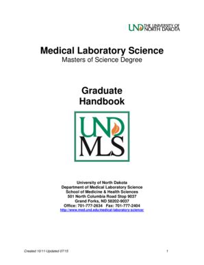Fillable Online med und Medical Laboratory Science - UND University of ...