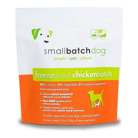 SmallBatch Freeze Dried Chicken Sliders Raw Dog Food 25oz – Poudre Pet ...