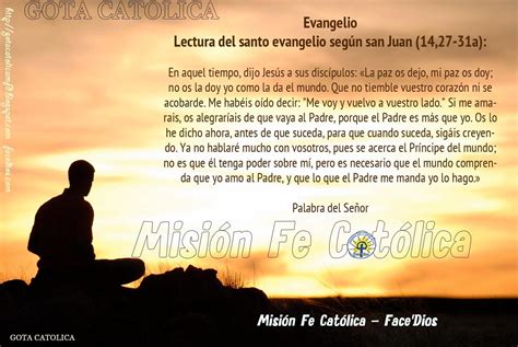 GOTA Católica-Gotas de Dios: Evangelio Lectura del santo evangelio ...