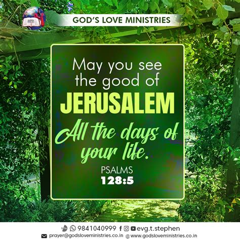 Psalm 128:5 :: God's Love Ministries - Today's Promise