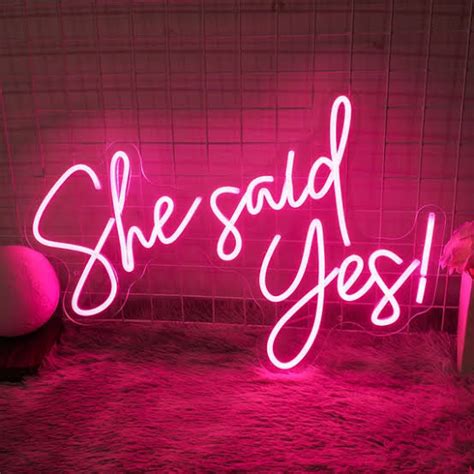 Neon Light Sign She Said Yes | Custom Neon Sign – The Seven Colours