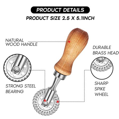 Cookies Press Stamp Set Cutter Dough Pasta Maker With Wooden Handle ...