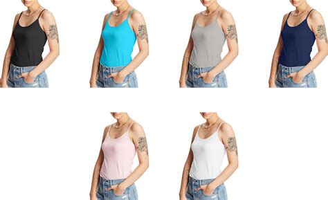 Hanes Women's Stretch Cotton Cami With Built-In Shelf Bra | eBay