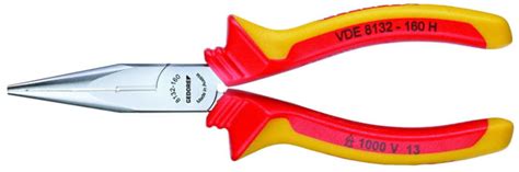 VDE 8132-160 H Gedore | Gedore VDE Long Nose Pliers, 160 mm Overall ...
