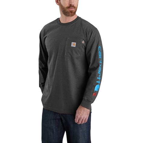 Carhartt Men's Gray Light weight Jersey Long sleeve T-shirt ( L ) in ...