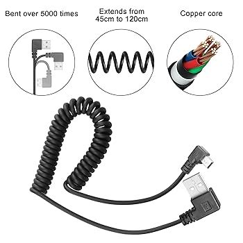 Micro USB 90 Degree Adapter USB 2.0 A Male To Mini B 5-Pin 90-Degree ...