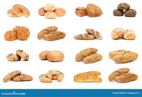Collection of Various Types of Breads. Stock Image - Image of roll ...