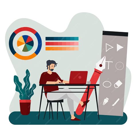 Designer concept illustration | Premium Vector