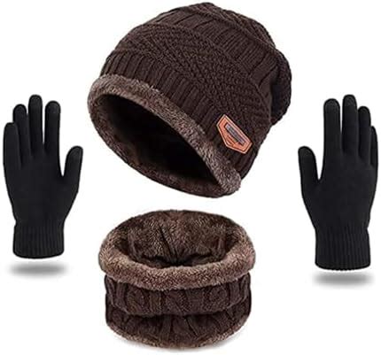 Buy Fitness Mantra® Winter Woolen Beanie Cap & Muffler for Men & Women ...