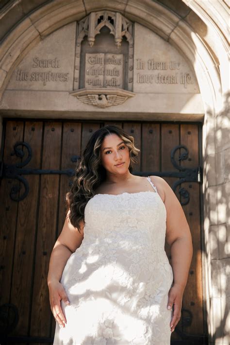 Elegant Plus Size Lace Fit-and-Flare Wedding Dress with Shoulder Straps