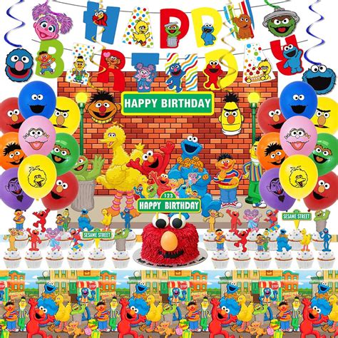 Cloira Sesame Friends Street Birthday Party Supplies, Party India | Ubuy