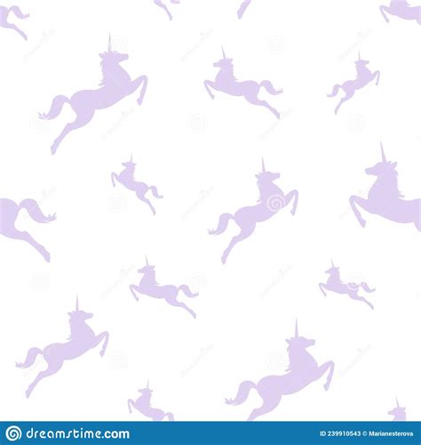 Seamless Fantasy Pattern with Colorful Silhouettes of Unicorns. Stock Vector - Illustration of ...