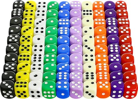 YOUSHARES 50 Pcs Multi-Color Dice Set – Assorted Color with 10 Pcs Each ...