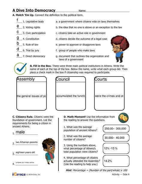 A Dive Into Democracy Activities - © 2019 iCivics, Inc. A Dive Into ...