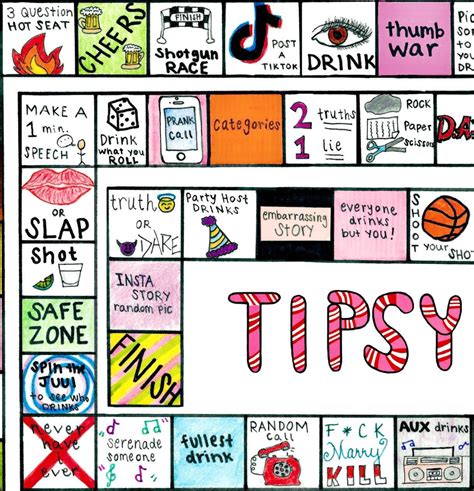 Tipsy Land Party Adult Drinking Board Game Game Night - Etsy Australia