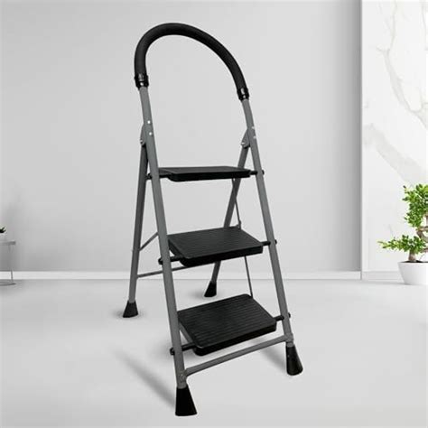 Bathla Advance Carbon - 3 Step Foldable Aluminium Ladder for Home with ...