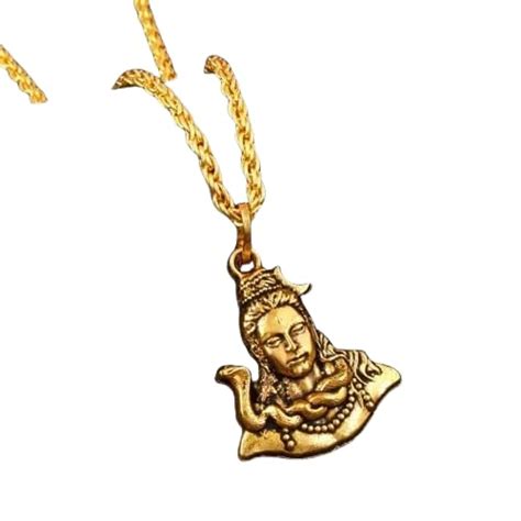 Buy Gold Plated Adiyogi Dhyana Mudra Shiva/Mahadev Chain Pendant Locket ...