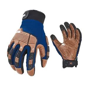 Vgo 1Pair Safety Leather Work Gloves,Mechanics Gloves,Impact Gloves ...