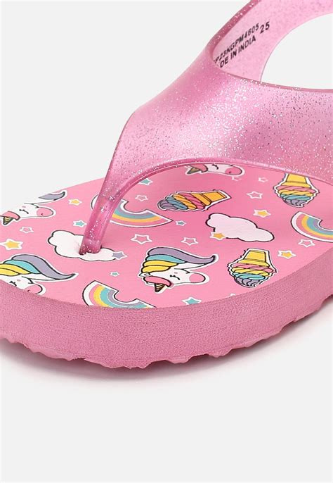 Buy Girls Unicorn Printed Velcro Slippers Online at just Rs. 299.0 ...