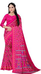 Buy Stuti Printed Daily Wear Pure Cotton Pink Sarees Online @ Best ...