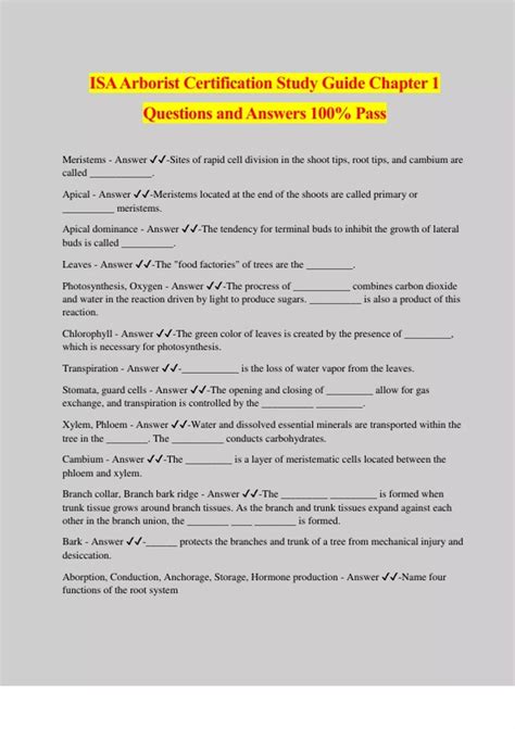 Image result for Arborist Certification Study Guide Test