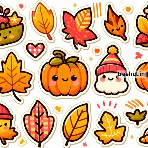 Cute Printable Fall Leaves Stickers and 95 Craft Ideas with Fall Leaves ...