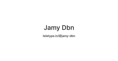 Jamy Dbn — Teletype