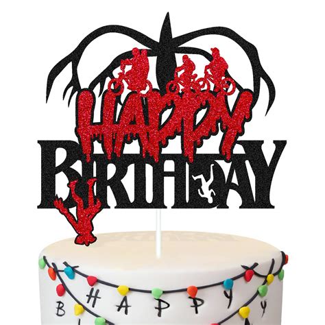 Buy Stranger-Things Birthday Cake Topper Man Kids Boy Girl Happy ...