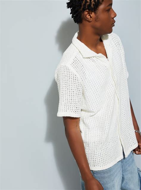 Buy URB_N Men Oversized Crochet Shirt Online at just Rs. 999.0 ...