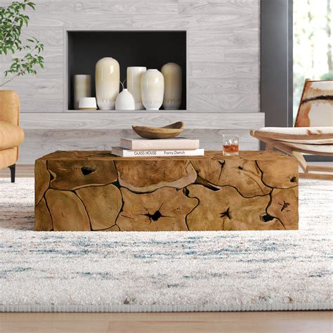 The Twillery Co. Melbourne Solid Wood Block Coffee Table - Wayfair Canada