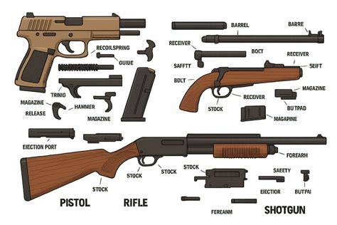 Gun parts names: Diagrams & Guide for Pistols, Rifles, Shotguns - Texas ...