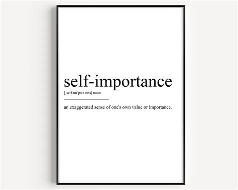 Self Importance Definition Print - Magic Posters