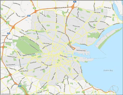 Dublin Map, Ireland - GIS Geography
