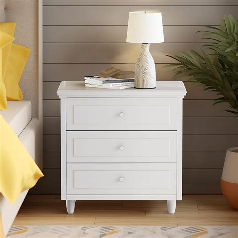 White Side Tables Drawer