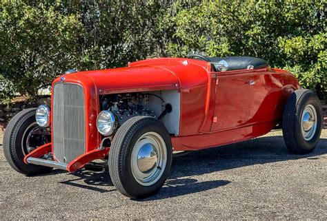 A 1950s Survivor! A Red Ford Model A Roadster Hot Rod