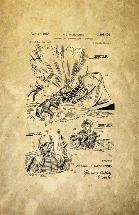 Framable Patent Art the Original Poster Art Print US Navy Combat Suit ...