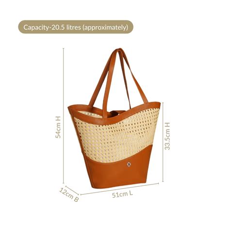 Tan Rattan Weave Beach Bag Online - Premium Tote Bag | Nestasia