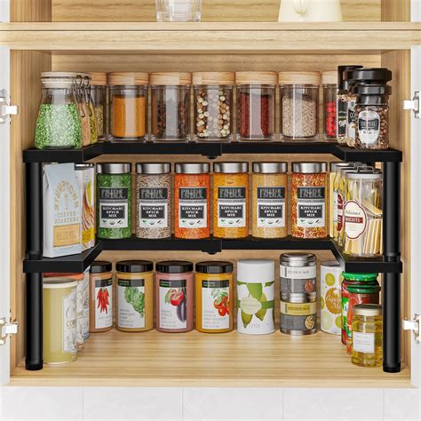 Amazon.com: THYGIFTREE Spice Rack Organizer for Cabinet Expandable ...