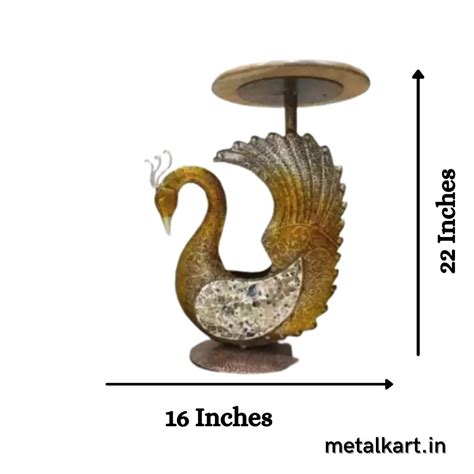 Metalkart Special Peacock Holding Multipurpose Table Top For living ...