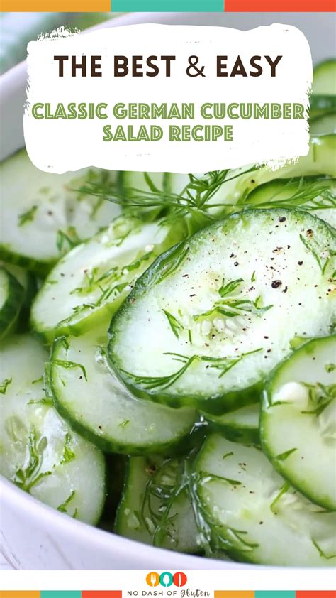Classic German Cucumber Salad Recipe | Recipe | Cucumber recipes salad ...