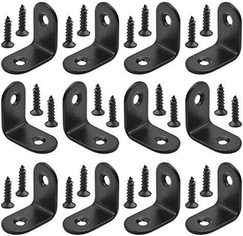Aylifu 90 Degree Corner Braces 25 x 25mm, 12 Pieces Black Right Angle ...