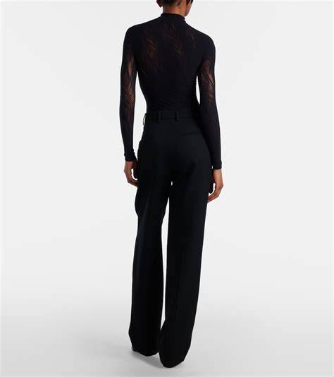 Sheer mesh bodysuit in black - Wolford | Mytheresa