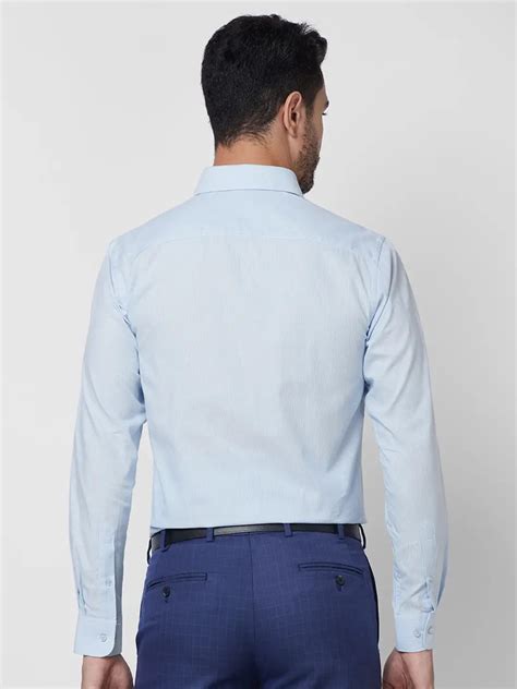 Raymond Men Blue Structure Slim Fit Cotton Shirt – MyRaymond