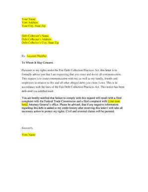 18 Printable Collection Letter Template Forms - Fillable Samples in PDF ...