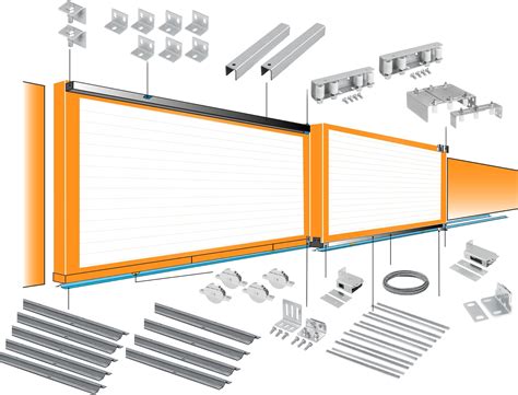 Beninca Telescopic Sliding Gate System Hardware Bottom Mounting For 2 ...