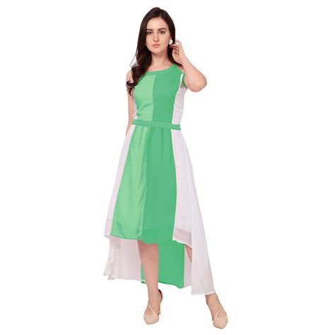 Pervious Fashion Western Gowns for Women, Up & Down Pattern, Knee ...