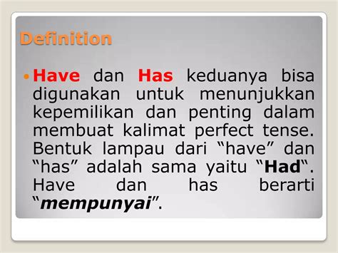 Have and has | PPTX