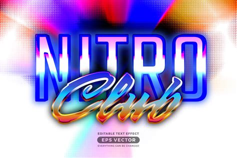 Nitro Club Editable Text Style Effect Graphic by diqtam · Creative Fabrica