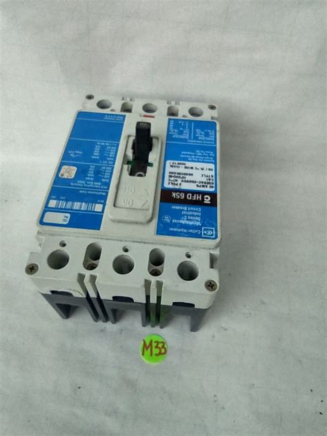 CUTLER-HAMMER HFD3040 INDUSTRIL CIRCUIT BREAKER SERIES C 600V 3 POLE 40 ...