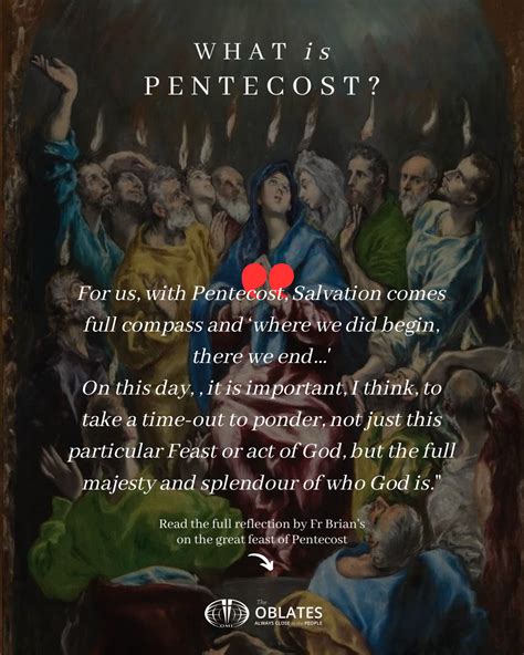 Gospel Reflection for Pentecost Sunday - 28th May 2023